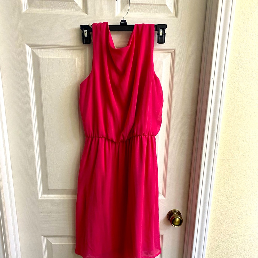 Emma Michelle Pink Fit-and-Flare Dress Size 8 - Elegant & Chic
